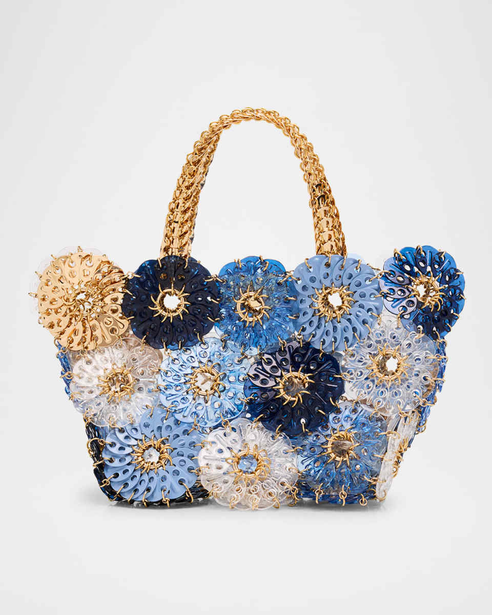 Sac a Main Metal Flowers Top-Handle Bag